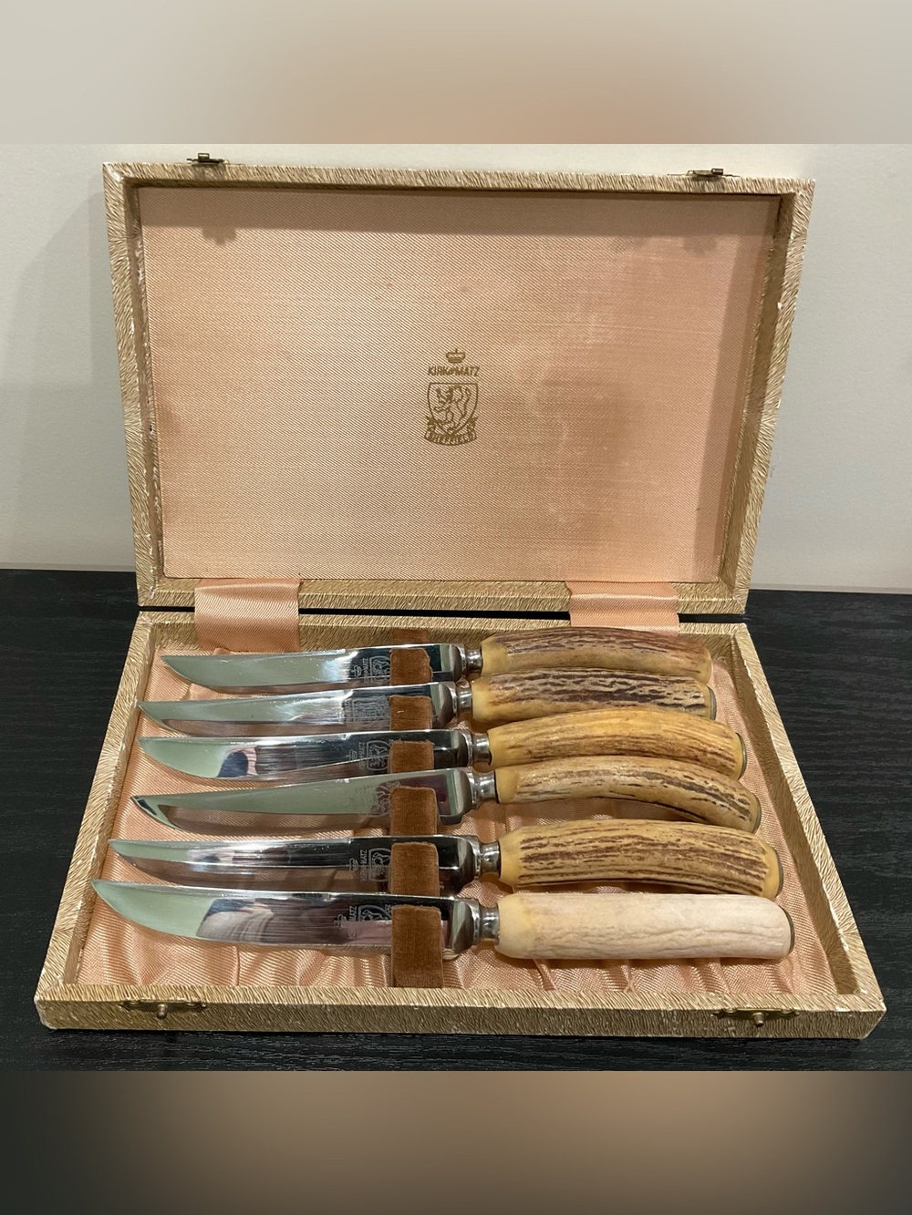 Stag Handle Steak Knife Set - Natural Brown